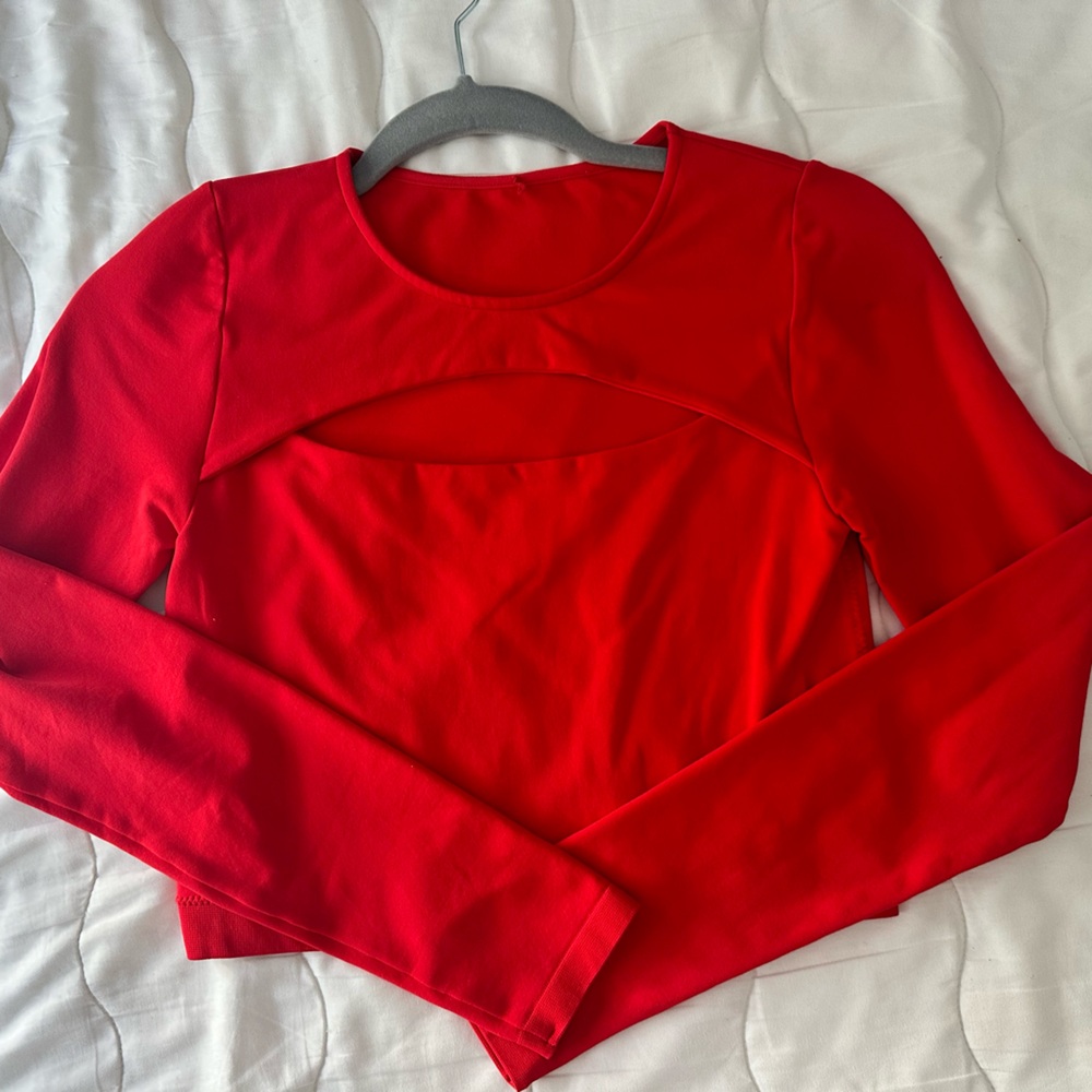 Long-Sleeve Red Shirt